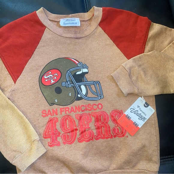 Vintage 90s Hummer Sportswear  San Francisco 49ers Property Crew Sweatshirt Kids - Picture 3 of 5